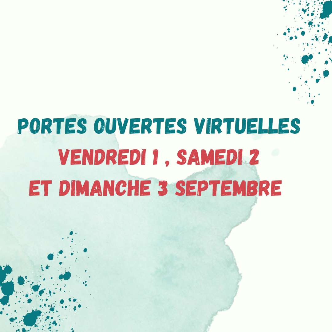 Portes ouvertes Virtuelles du Nouveau catalogue ce vendredi 1 septembre