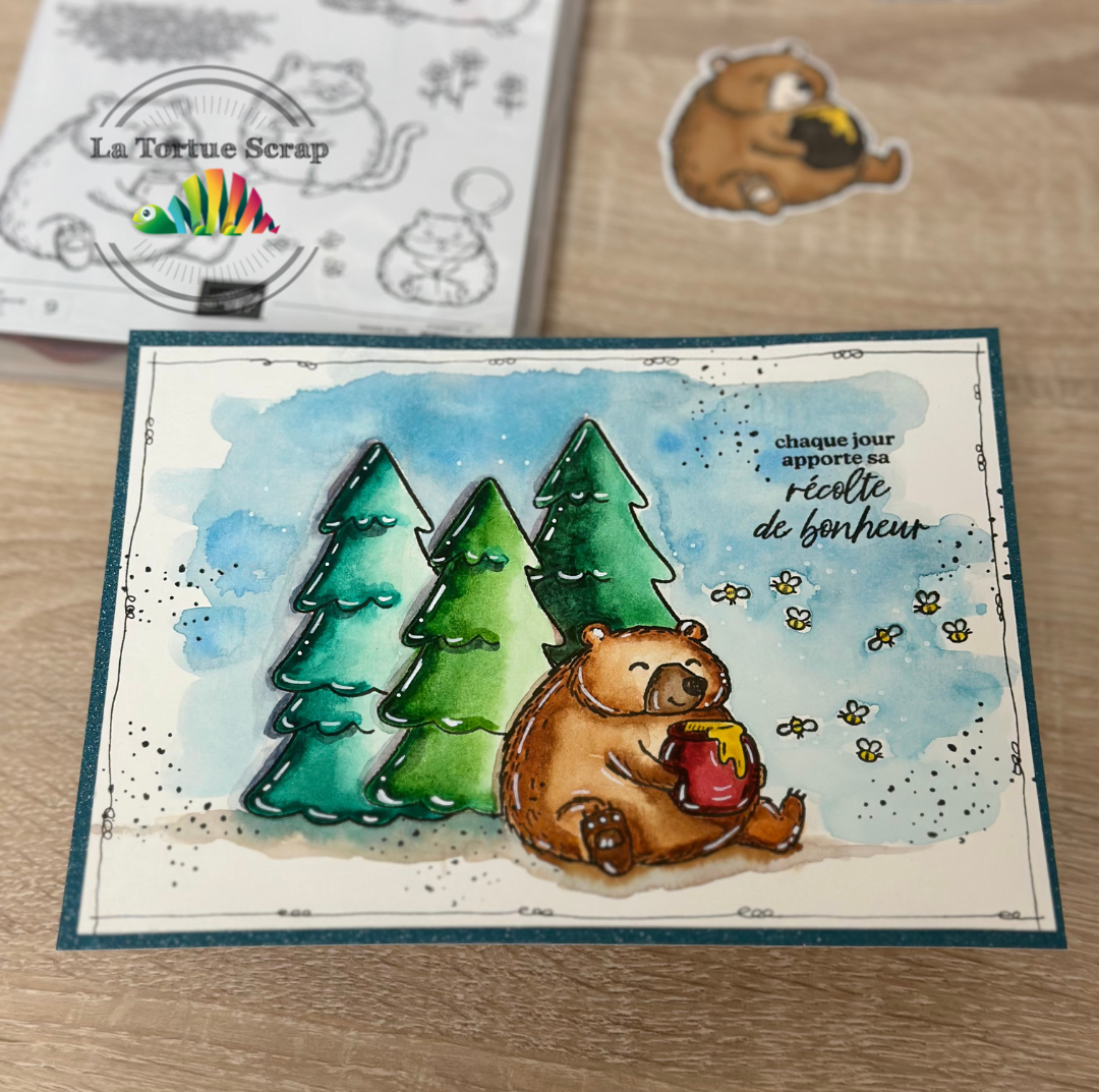 Live Créatif : Découvrez la Magie de la Colorisation  Aquarelle avec ‘Fluffiest Friends’ de Stampin’ Up.