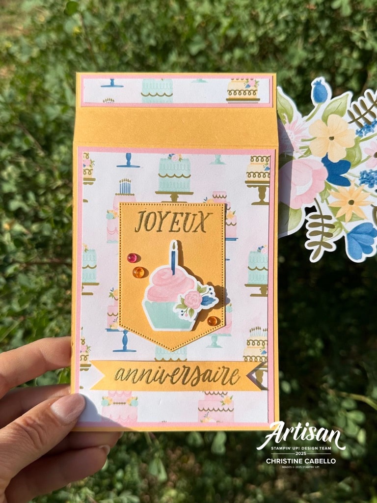 Carte Pop up aux fleurs sauvage 