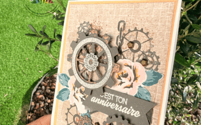 Carte anniversaire scrap qui bouge ⚙️ (facile) | Tutoriel + replay vidéo