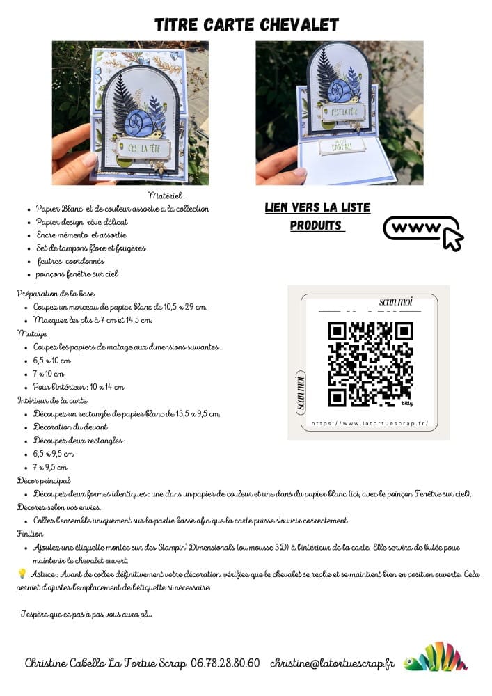 tutoriel carte chevalet 