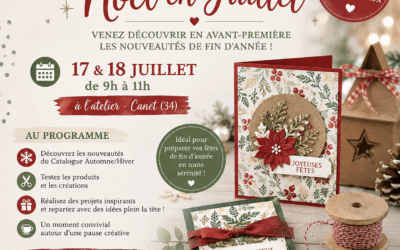 Juillet créatif Stampin’ Up! : Exclusivités en ligne, ateliers, Club de Cartes et nouveautés 2026
