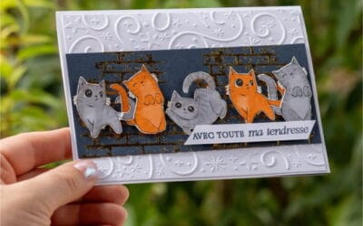 Tuto carte chat au gaufrage à chaud – Effroyablement Fun Stampin&rsquo; Up! 
